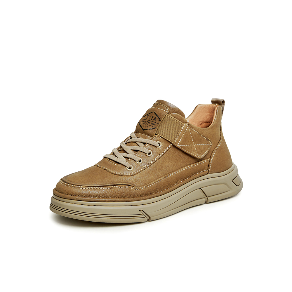 TATA/他她2024冬时尚简约百搭男士工装靴OBM01DD4