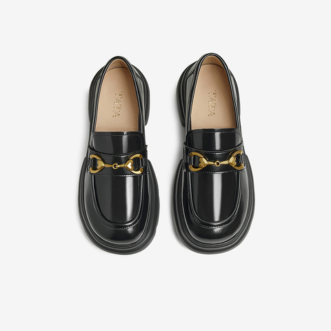 TATA/他她2025商场同款时尚休闲乐福鞋女新款7OL34AA5