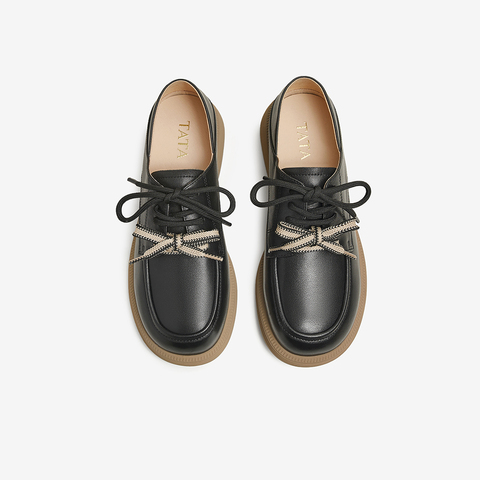 TATA/他她2025春商场同款时尚简约休闲女牛津鞋新款CYM02AM5