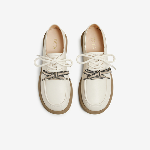 TATA/他她2025春商场同款时尚简约休闲女牛津鞋新款CYM02AM5