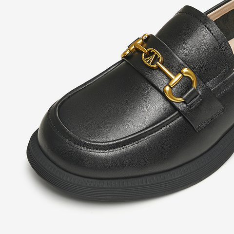 TATA/他她2025春商场同款时尚简约休闲女乐福鞋新款CYM01AA5