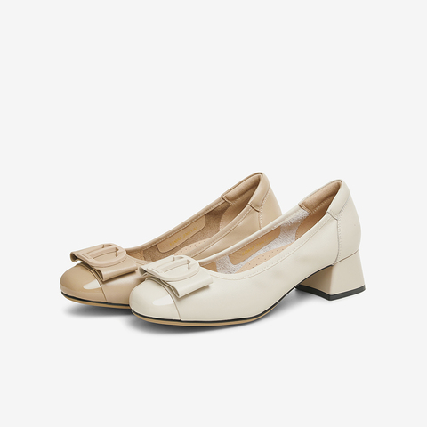 TATA/他她2025春商场同款时尚休闲中高跟单鞋女新款X8MA6AQ5