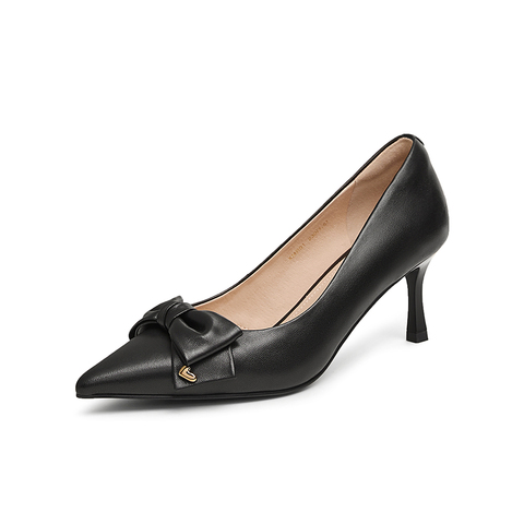 TATA/他她2025春商场同款时尚休闲中高跟单鞋女新款XMR01AQ5