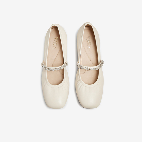 TATA/他她2025春商场同款女时尚气质玛丽珍鞋新款7AC13AQ5