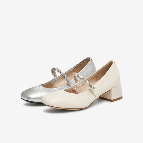 TATA/他她2025春商场同款女时尚气质玛丽珍鞋新款7AC13AQ5