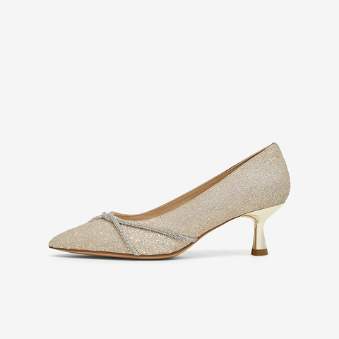 TATA/他她2025春商场同款时尚休闲中高跟单鞋女新款7QT08AQ5