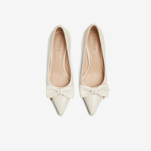 TATA/他她2025春商场同款时尚休闲中高跟单鞋女新款XMR01AQ5