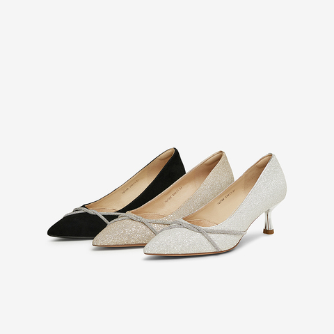 TATA/他她2025春商场同款时尚休闲中高跟单鞋女新款7QT08AQ5