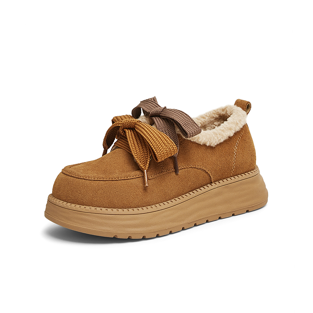 TATA/他她2025春商场同款时尚休闲毛毛单鞋女新款CYY02AM5