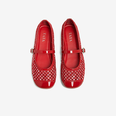 TATA/他她2025春时尚浅口玛丽珍鞋女新款CU501AQ5