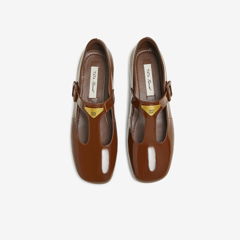 TATA/他她2025春商场同款简约气质女玛丽珍鞋新款7H020AA5