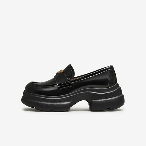 TATA/他她2025春时尚简约休闲圆头女乐福鞋新款7OL29AA5