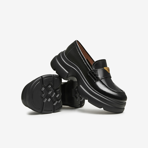 TATA/他她2025春时尚简约休闲圆头女乐福鞋新款7OL29AA5