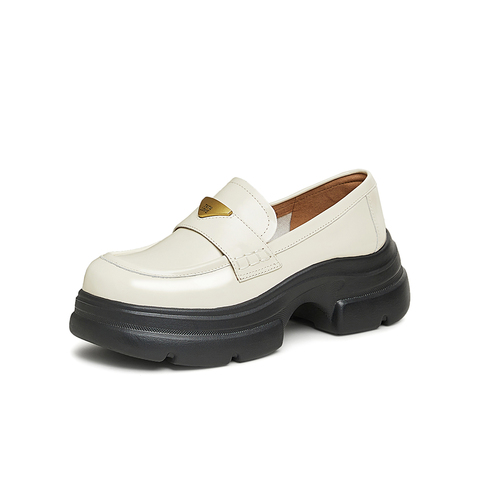 TATA/他她2025春时尚简约休闲圆头女乐福鞋新款7OL29AA5