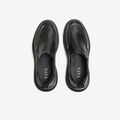 TATA/他她2025春商场同款时尚休闲厚底男皮鞋新款TFV01AM5