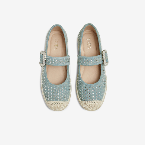 TATA/他她2025春商场同款时尚休闲女渔夫鞋女新款CU403AQ5