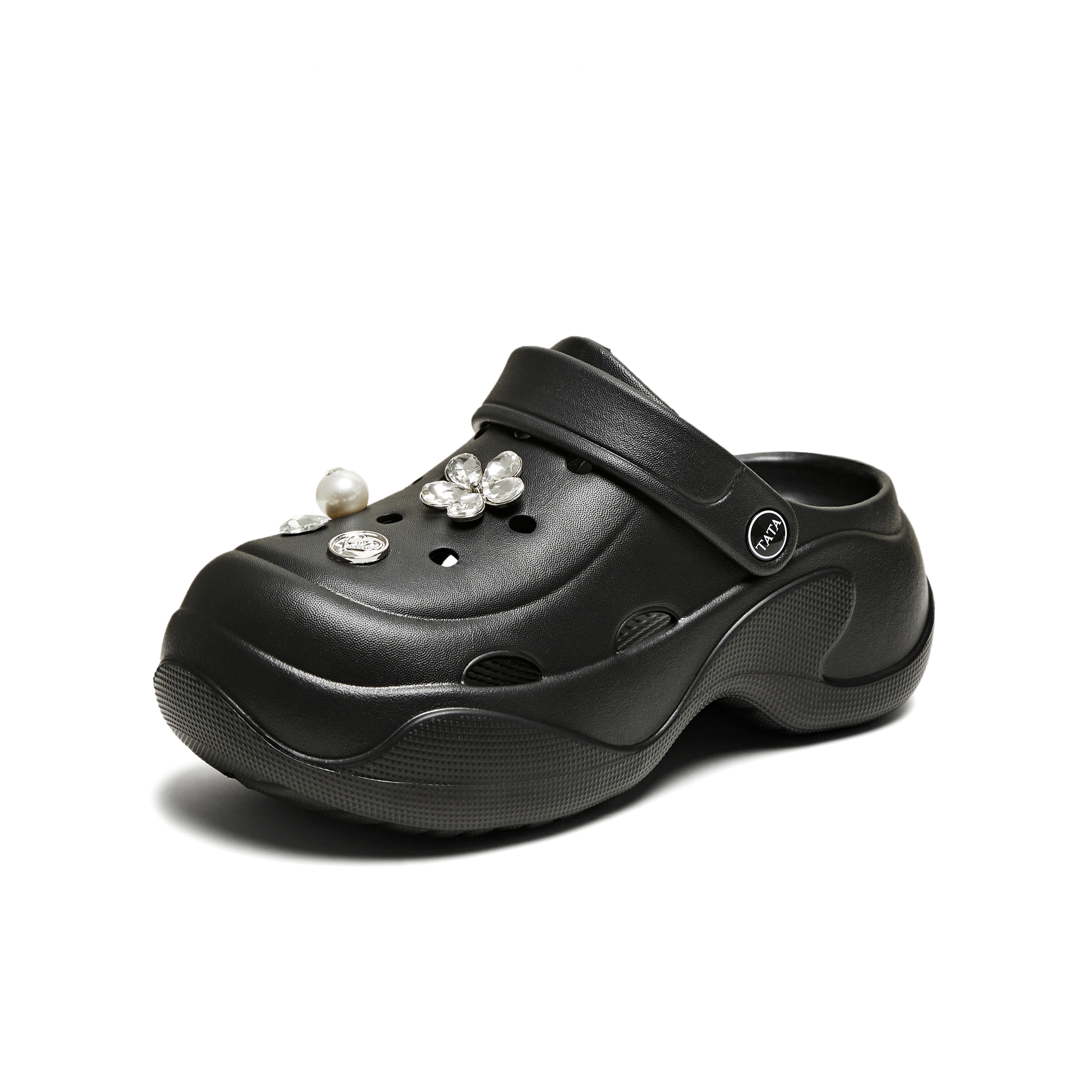 TATA/他她2025夏商场同款简约百搭女休闲洞洞鞋新款7H801BH5