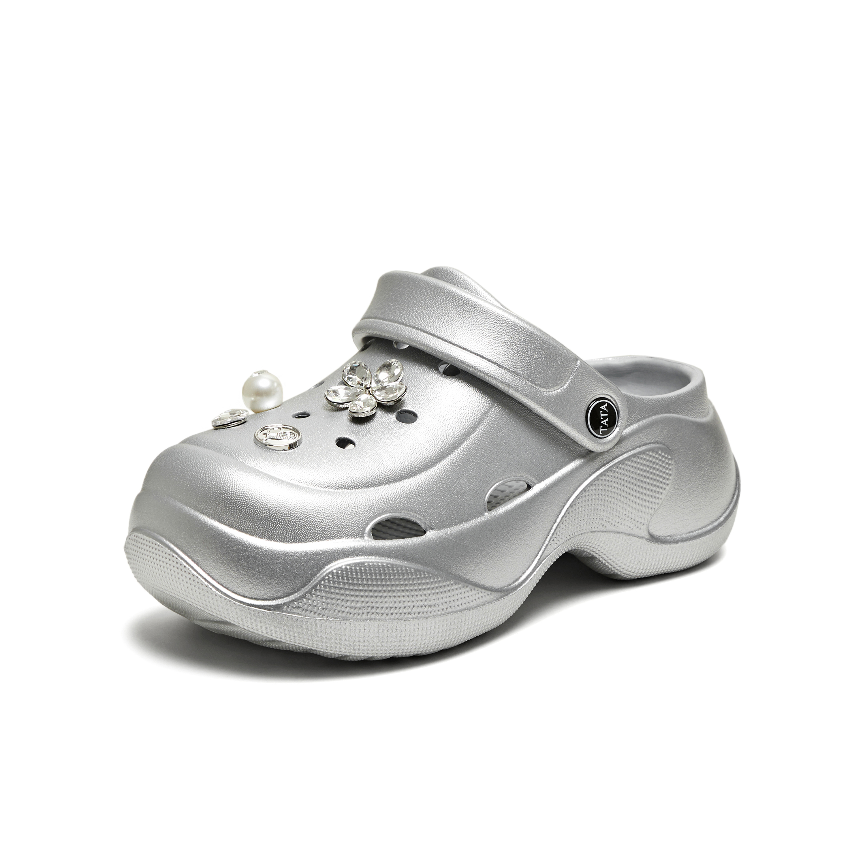 TATA/他她2025夏商场同款简约百搭女休闲洞洞鞋新款7H801BH5