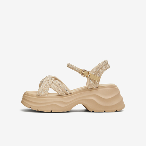 TATA/他她2025夏商场同款简约百搭时尚休闲女凉鞋新款CXT01BL5