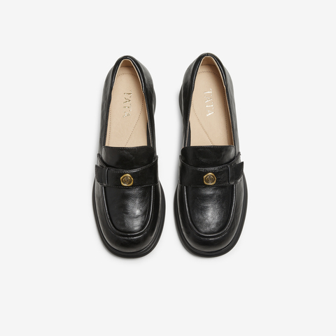 TATA/他她2025春商场同款时尚休闲女乐福鞋新款7A524AA5