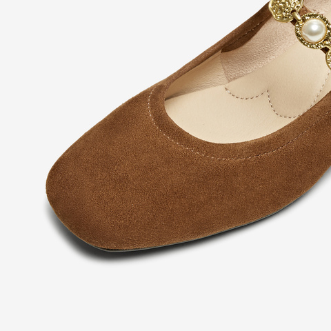 TATA/他她2025春浅口女气质玛丽珍鞋新款7ACE5AQ5