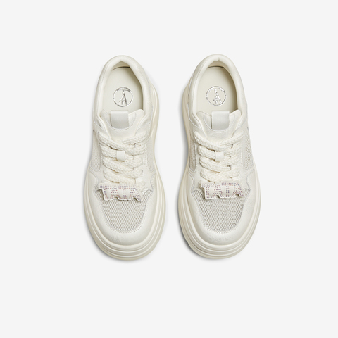 TATA/他她2025夏商场同款时尚休闲厚底女板鞋新款CP201BM5