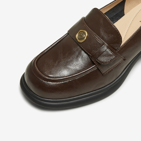 TATA/他她2025春商场同款时尚休闲女乐福鞋新款7A524AA5