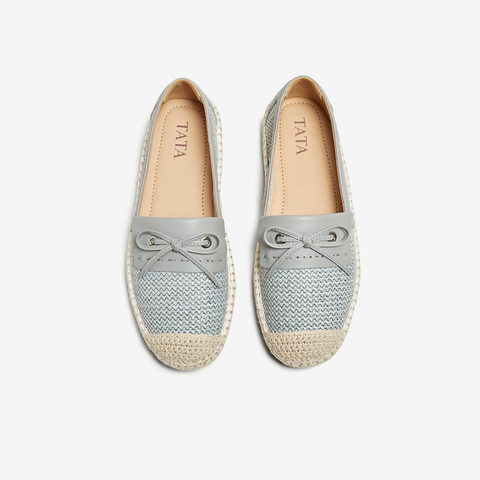 TATA/他她2025春蝴蝶结渔夫鞋女一脚蹬单鞋新款UPJ01AA5