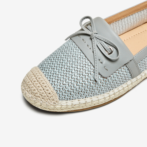 TATA/他她2025春蝴蝶结渔夫鞋女一脚蹬单鞋新款UPJ01AA5