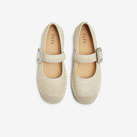 TATA/他她2025春时尚休闲渔夫鞋女单鞋新款UPJ02AQ5