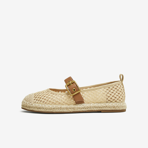 TATA/他她2025夏商场同款时尚休闲圆头女单鞋新款CWD01BQ5