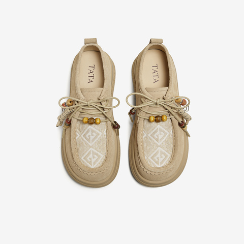 TATA/他她2025秋商场同款时尚百搭勃肯鞋女新款YPF03CM5