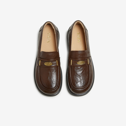 TATA/他她2025秋商场同款时尚休闲女乐福鞋新款ETV01CA5