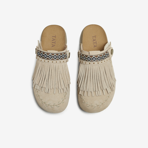 TATA/他她2025秋商场同款时尚休闲勃肯鞋女新款YTP01CH5