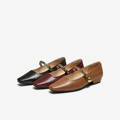 TATA/他她2025秋商场同款女法式气质玛丽珍鞋新款YRU01CQ5