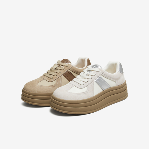TATA/他她2025秋时尚德训鞋女百搭休闲鞋新款STZ01CM5