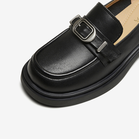 TATA/他她2025秋商场同款时尚休闲圆头女乐福鞋新款CK601CA5