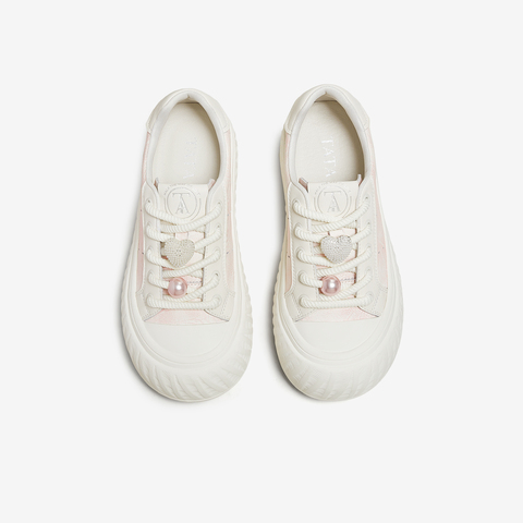 TATA/他她2025秋商场同款时尚休闲厚底女板鞋新款CT702CM5