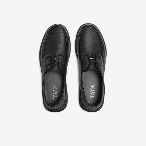 TATA/他她2025秋商场同款纯色舒适百搭休闲皮鞋男新款QGR02CM5