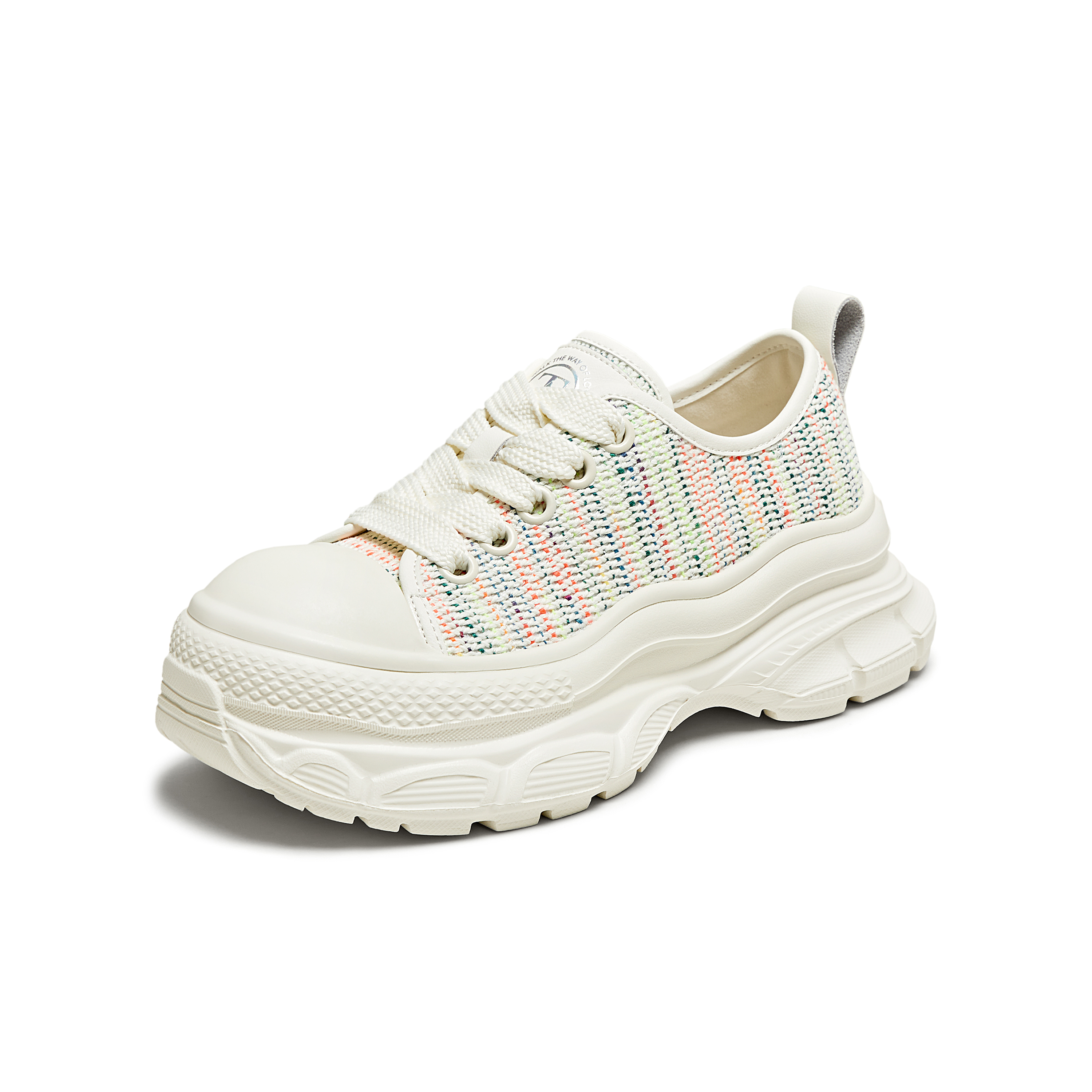 TATA/他她2025春时尚休闲厚底女板鞋新款CN901AM5