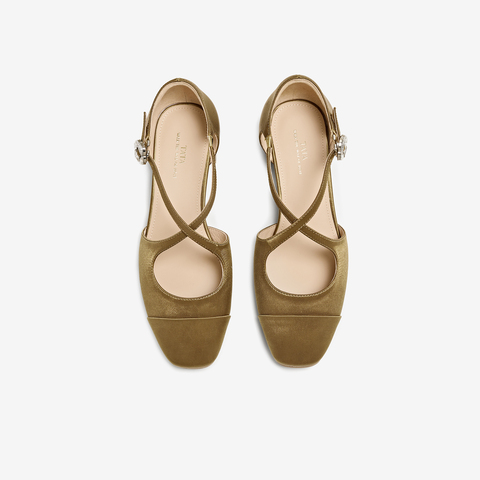 TATA/他她2025夏时尚复古拼色玛丽珍鞋女单鞋新款USE01BK5