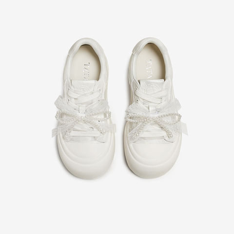 TATA/他她2025秋时尚休闲厚底女板鞋新款CP304CM5