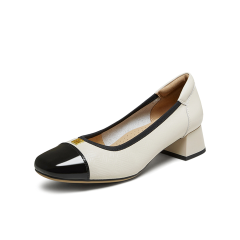 TATA/他她2025秋商场同款时尚简约浅口女单鞋新款XMM02CQ5