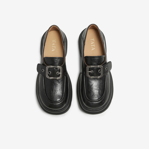 TATA/他她2025秋商场同款时尚休闲女乐福鞋新款7OL37CA5