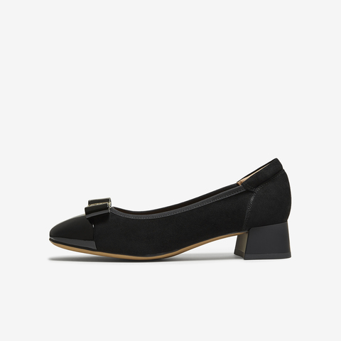 TATA/他她2025秋商场同款时尚气质女浅口单鞋新款XTS01CQ5