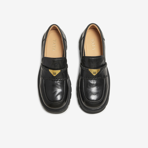 TATA/他她2025秋商场同款时尚百搭女乐福鞋新款FUV01CA5