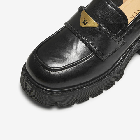 TATA/他她2025秋商场同款时尚百搭女乐福鞋新款FUV01CA5