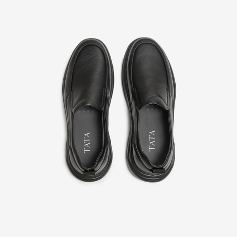 TATA/他她2025秋商场同款纯色舒适百搭休闲皮鞋男新款72TA4CM5