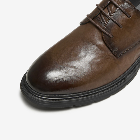 TATA/他她2025秋商场同款纯色舒适百搭皮鞋男新款QGV01CM5