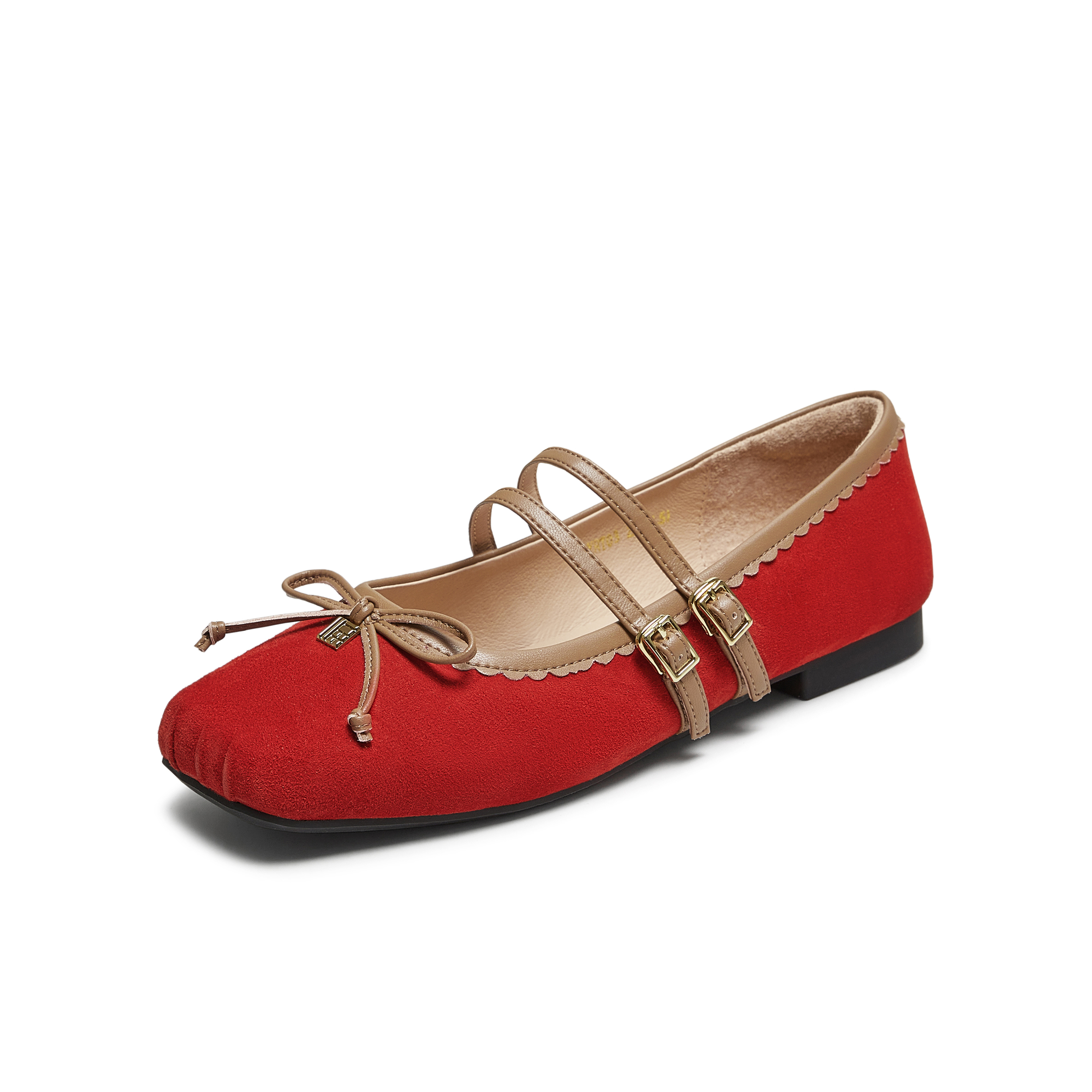 TATA/他她2025秋商场同款时尚蝴蝶结玛丽珍鞋女新款YRT03CQ5